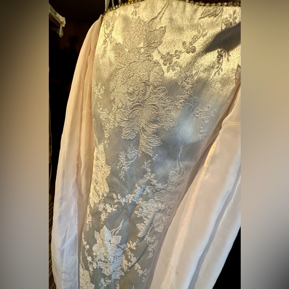 Light pink, Rhinestone topped Long Prom Dress - Picture 4 of 4